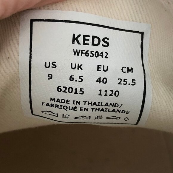 Keds Canvas Softerra Cushion Lace Up Sneakers w Face Graphics Pink Grey Sz 9 - Picture 8 of 10